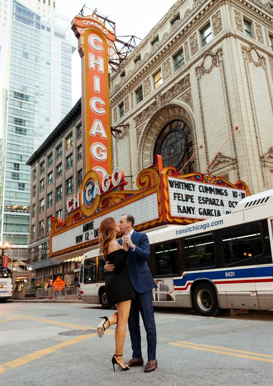 Downtown Chicago City Engagement Photos