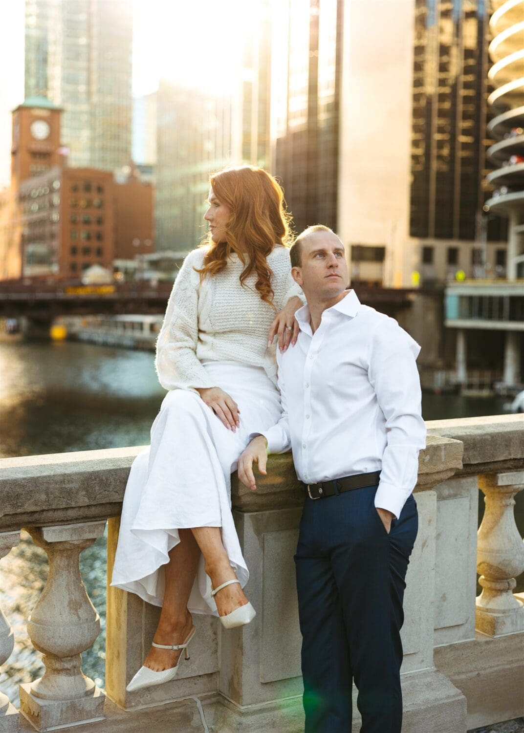 Downtown Chicago City Engagement Photos
