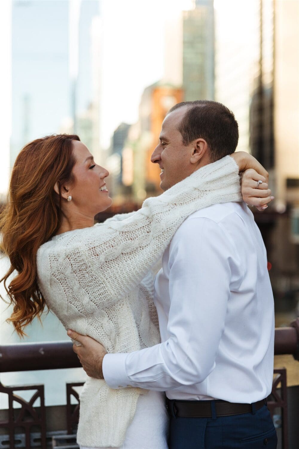 Downtown Chicago City Engagement Photos