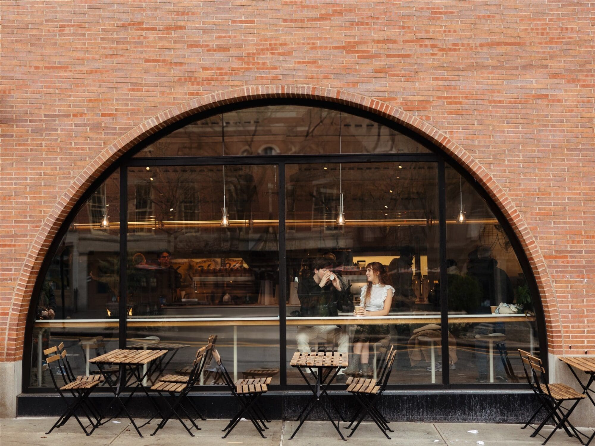 coffee shop NYC engagement session