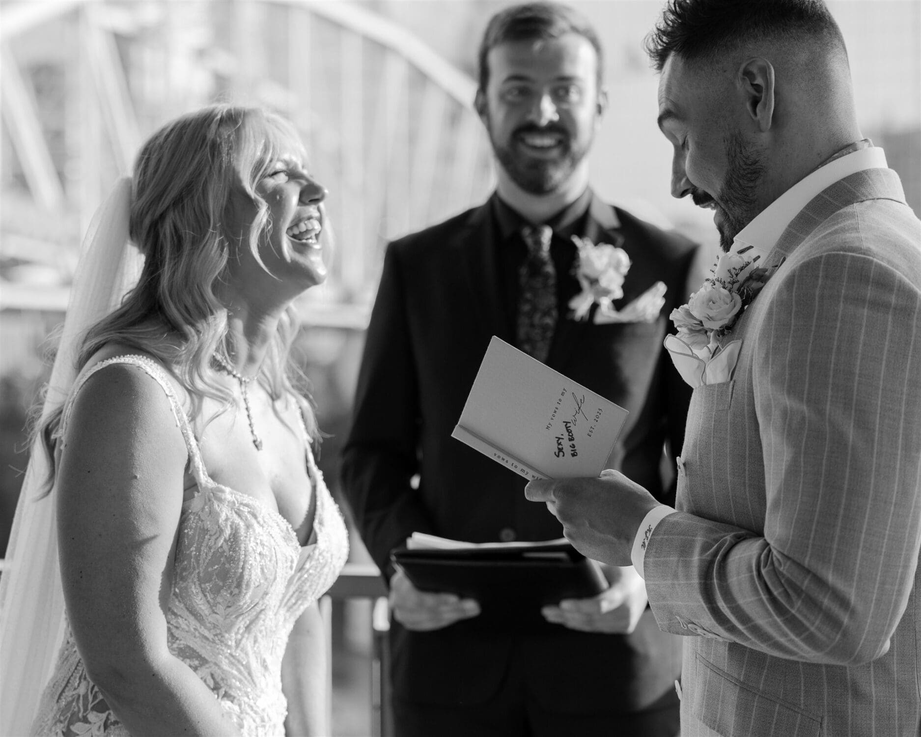 Downtown Nashville Bridge Building Wedding by Nicole Kiser