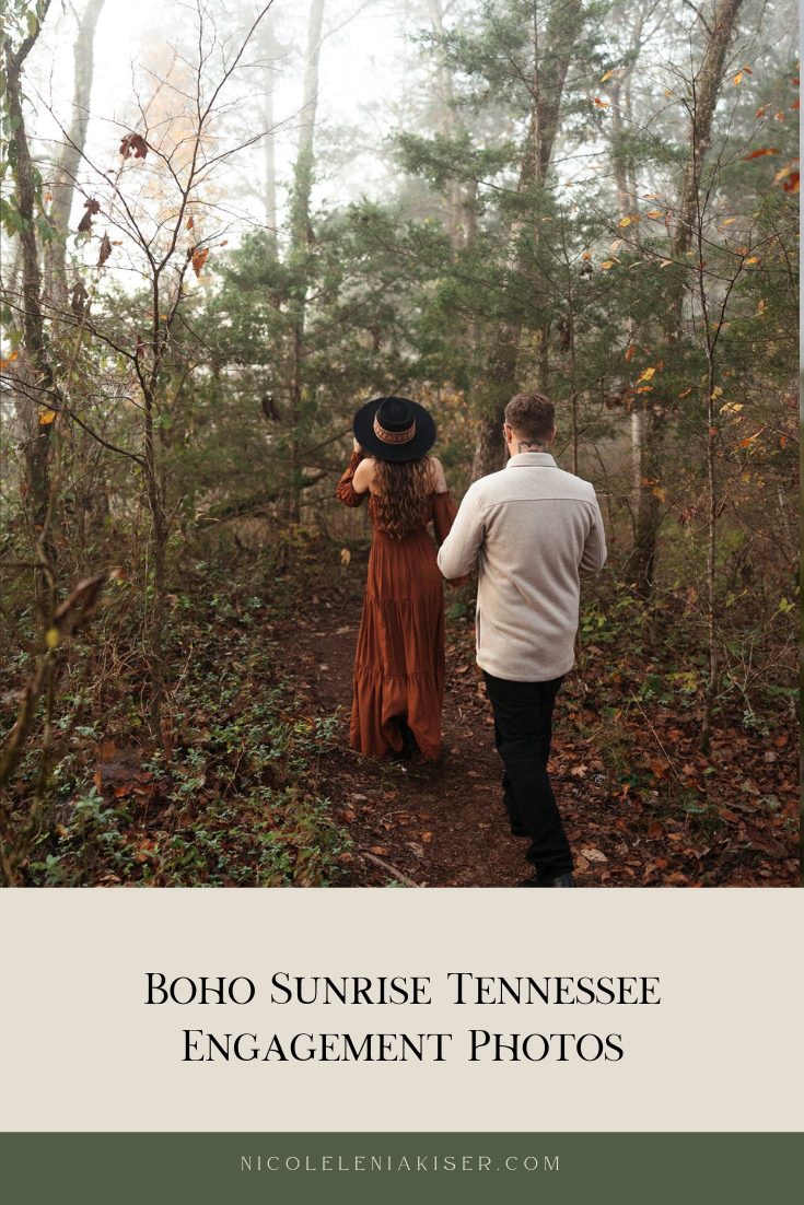 Boho Sunrise Tennessee Engagement Photos by Nicole Kiser, Nashville Photographer