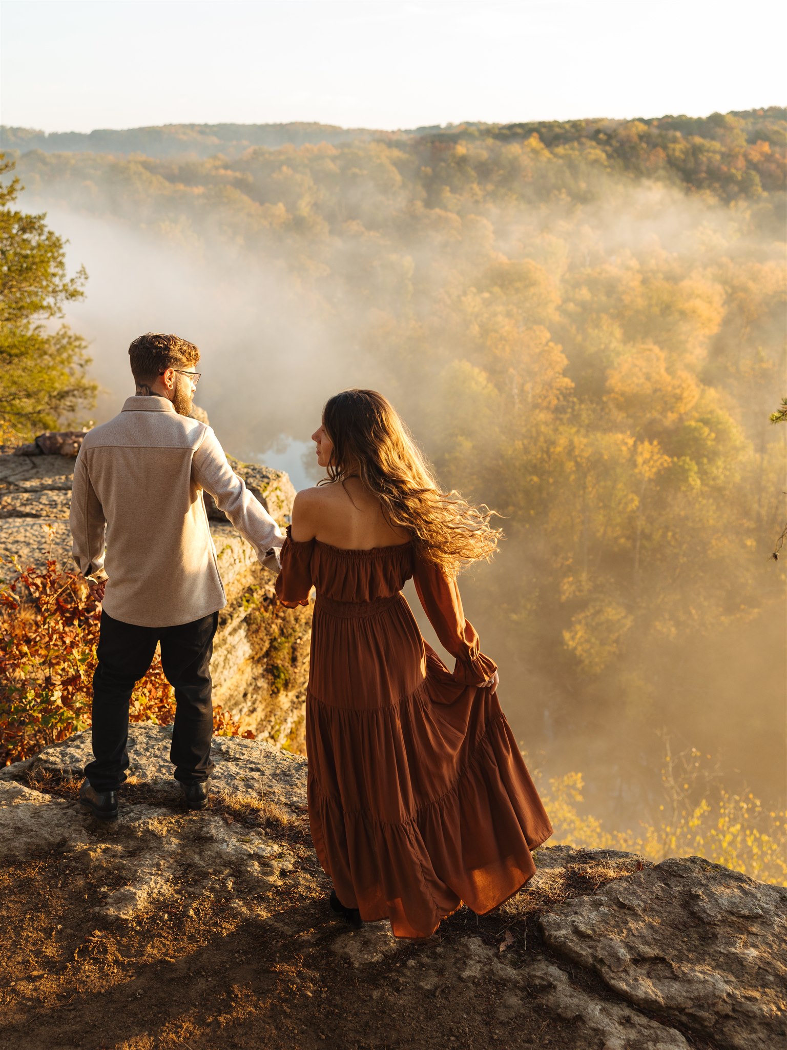 Boho Sunrise Tennessee Engagement Photos