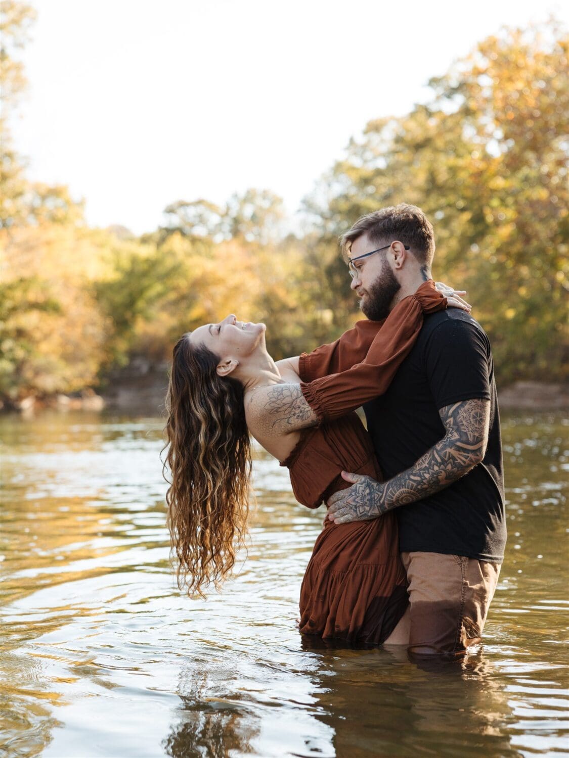 Boho Sunrise Tennessee Engagement Photos