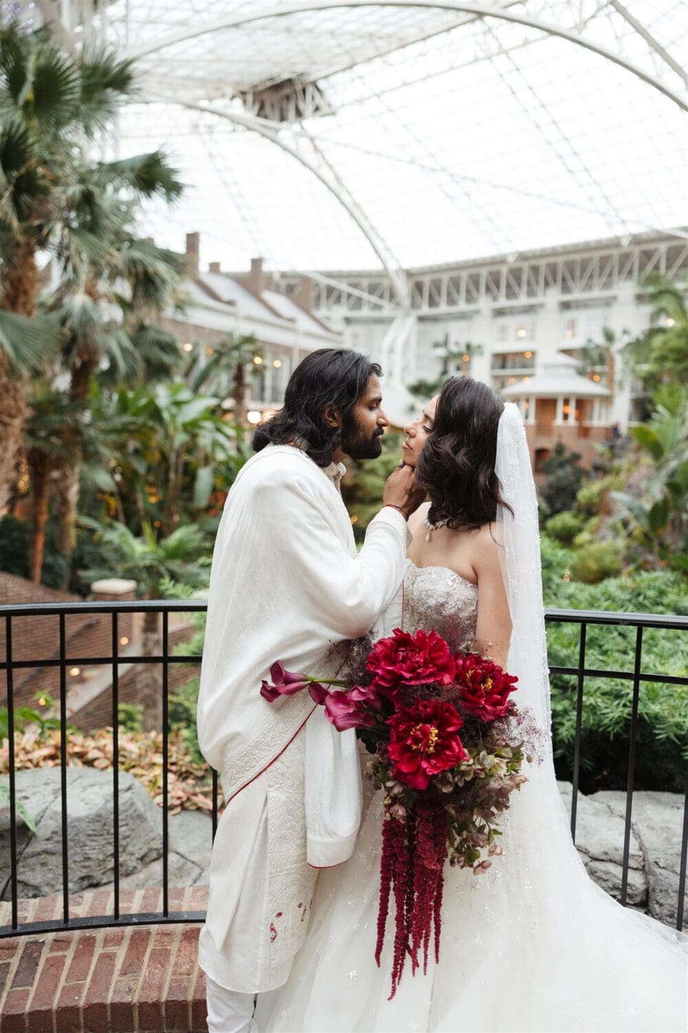 bride and groom Nashville Indian Wedding at the Opryland Hotel