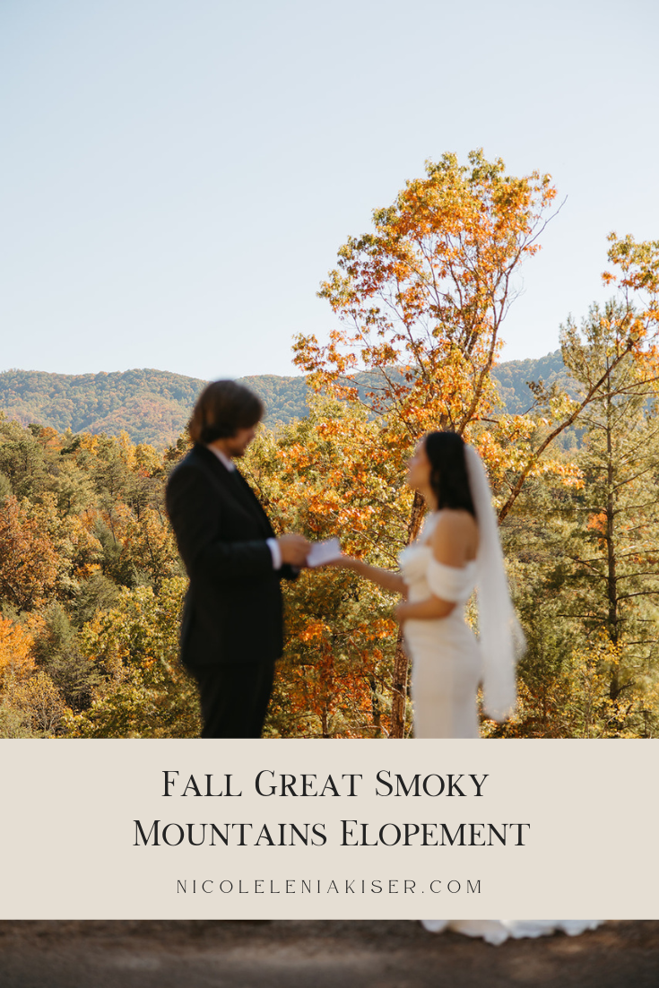 Fall Great Smoky Mountains Elopement by Nicole Kiser photography