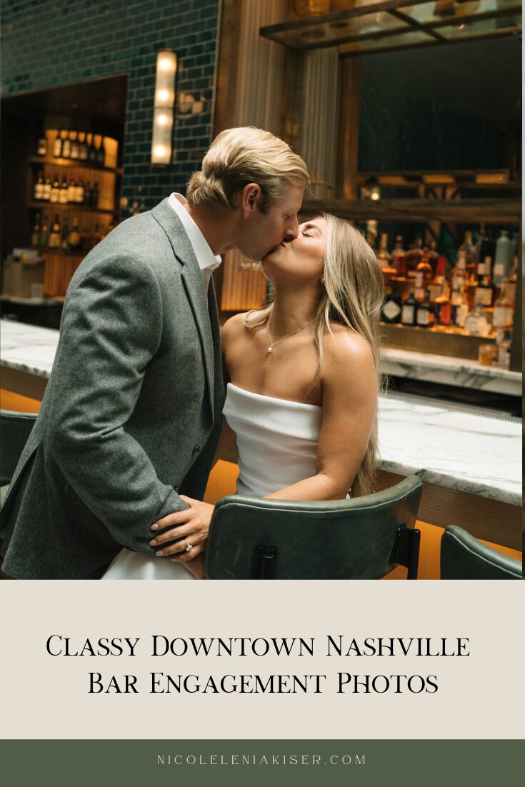 Downtown Nashville Bar Engagement Photos Nicole Kiser
