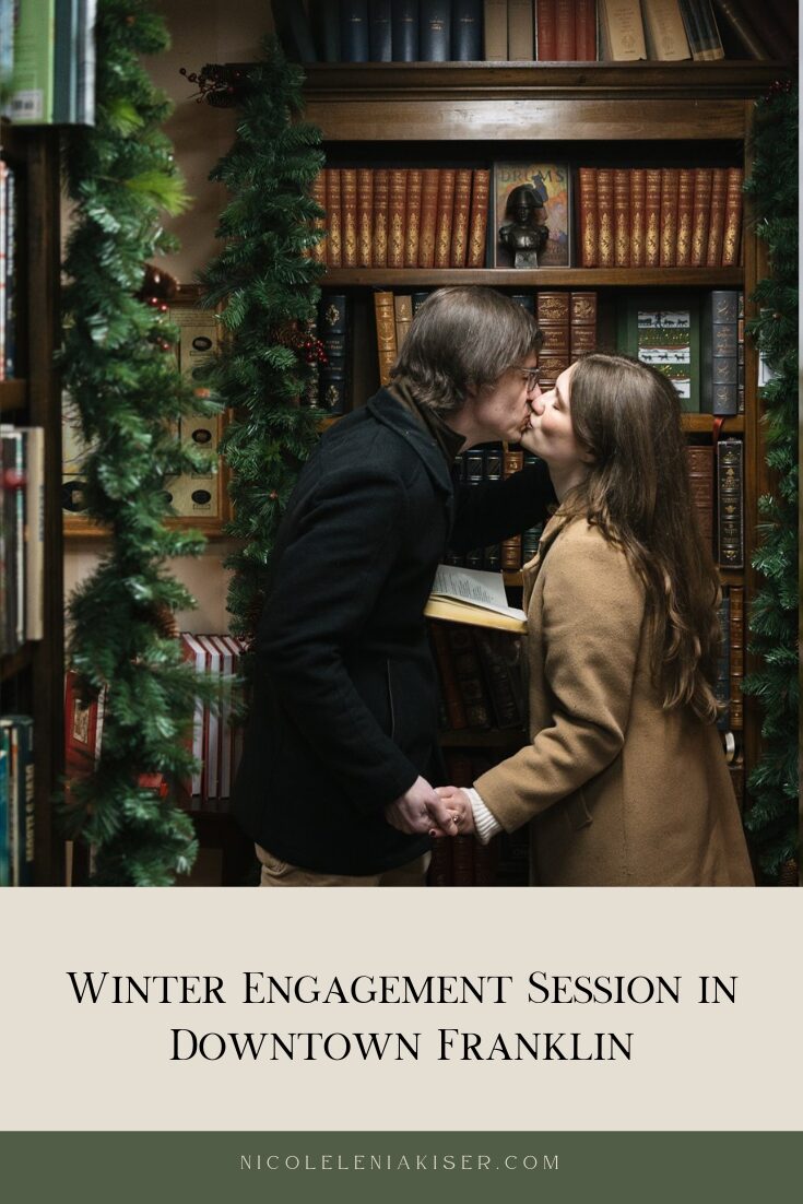 Winter Engagement Session in Downtown Franklin