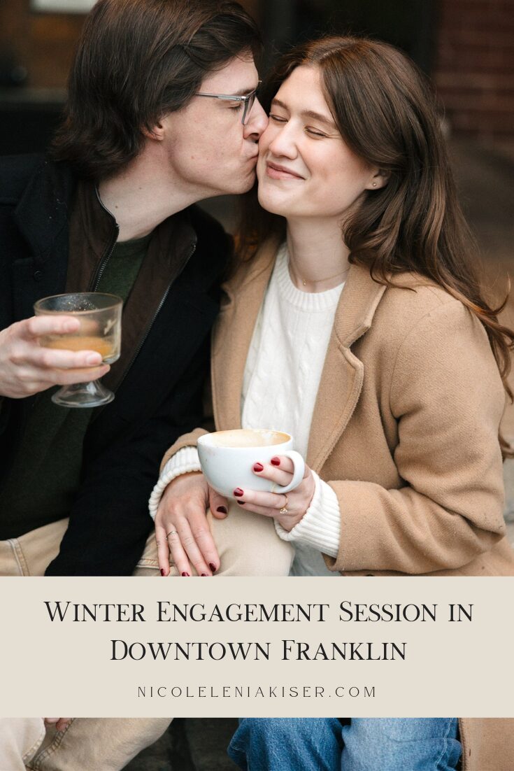 Winter Engagement Session in Downtown Franklin