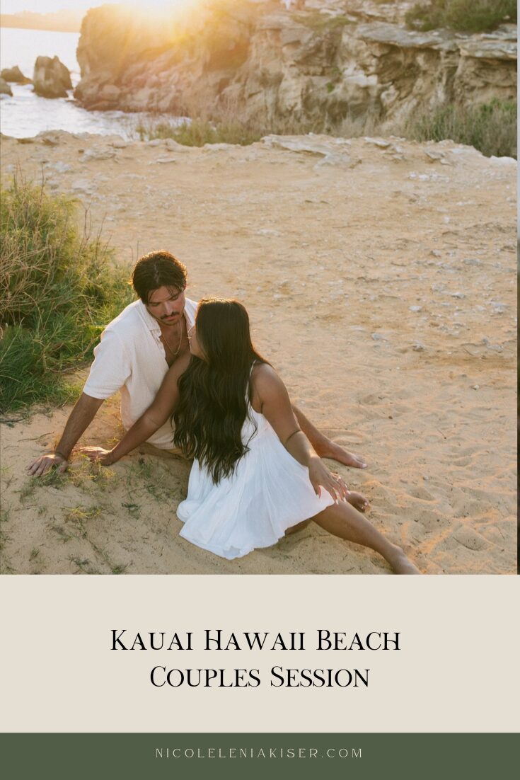 Kauai Hawaii Beach Couples Session by Nicole Kiser