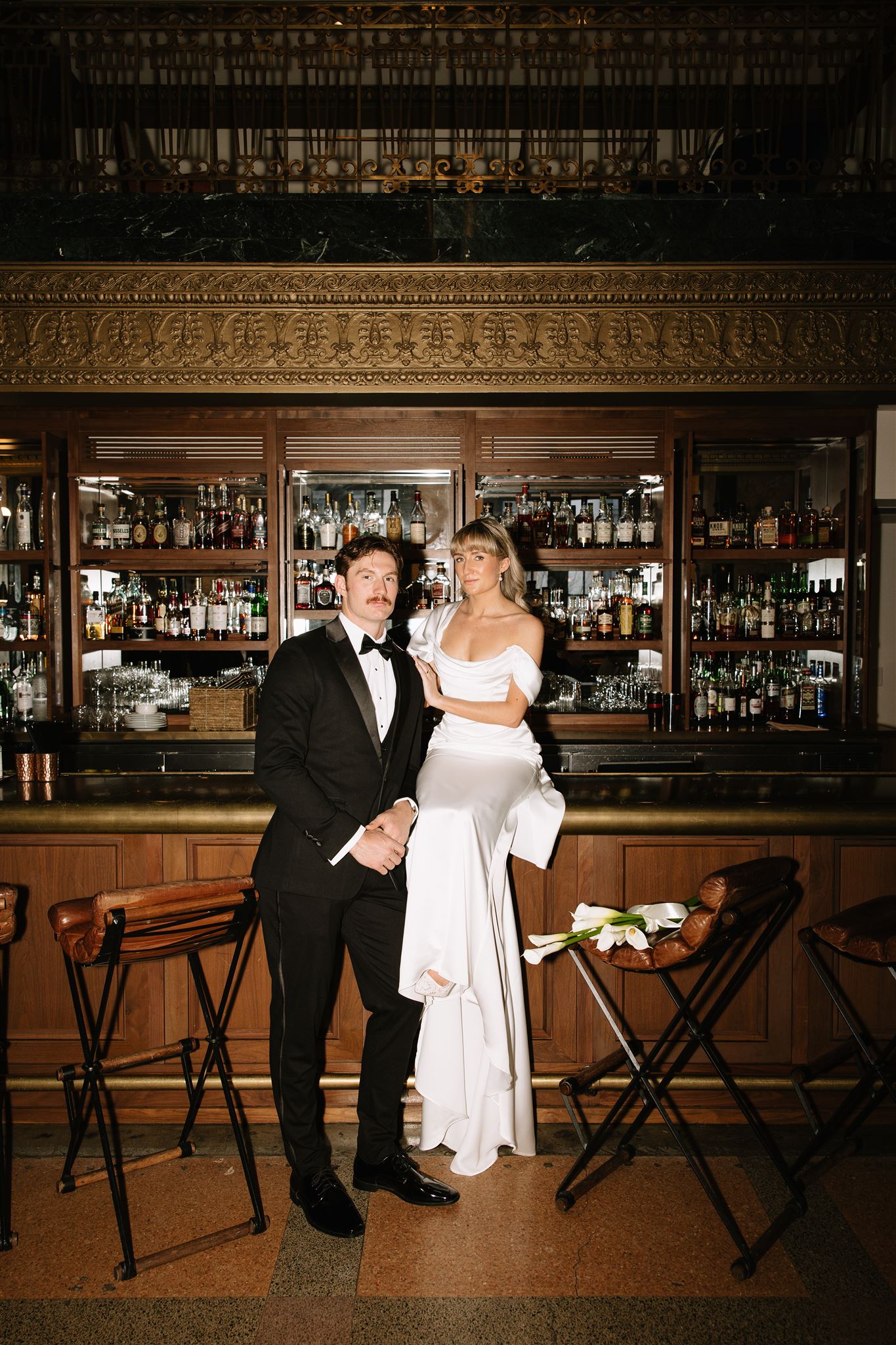 Luxury, refined film wedding photos from a wedding at the Noelle Hotel venue in downtown Nashville